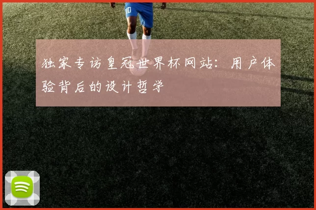 独家专访皇冠世界杯网站:用户体验背后的设计哲学